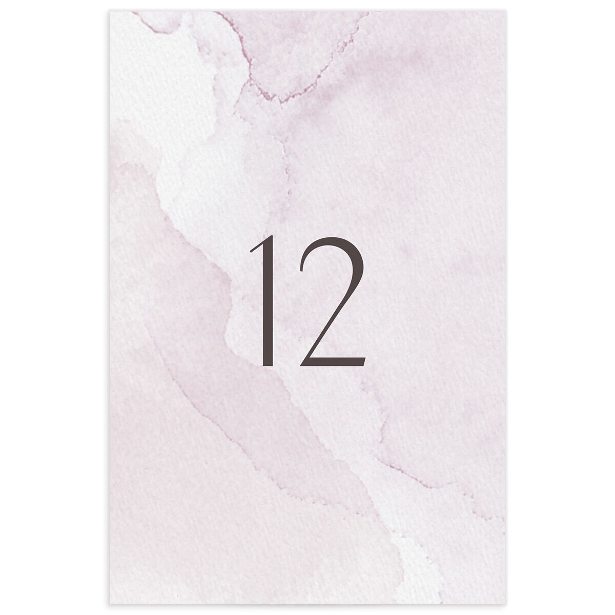 Watercolor Wash Table Numbers