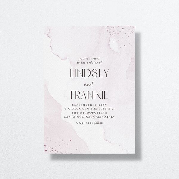 Watercolor Wash Wedding Invitations front
