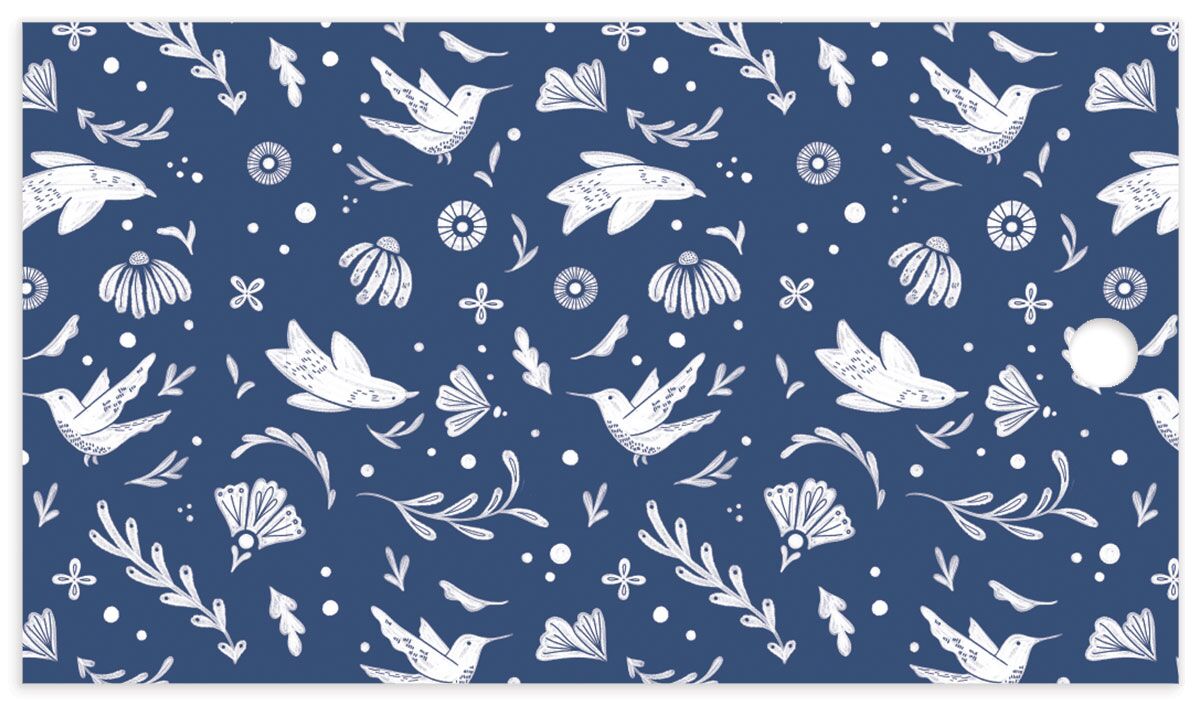 Folk Art Favor Gift Tags back in blue