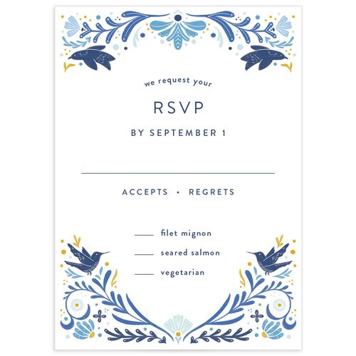 Folk Art Wedding Response Cards - 