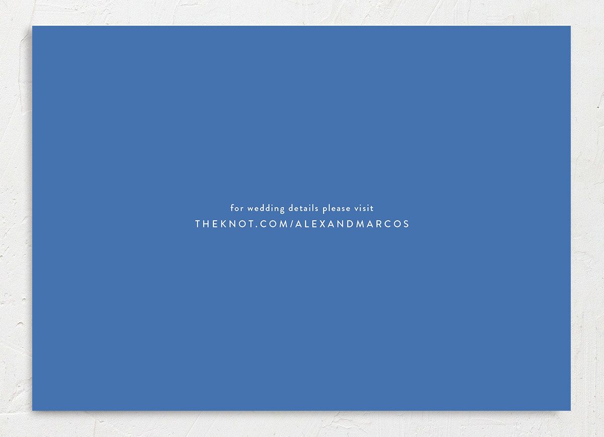 Folk Art Save The Date Cards back in blue