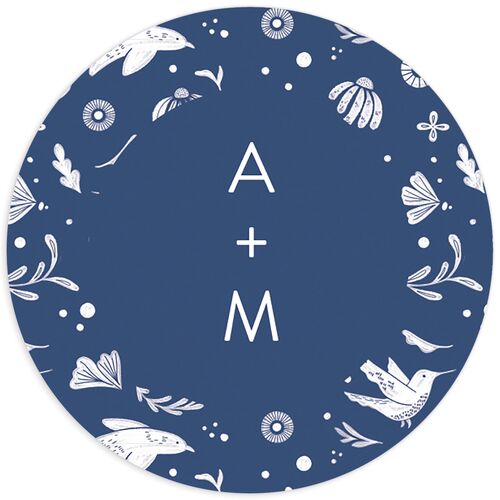 Folk Art Wedding Stickers - 