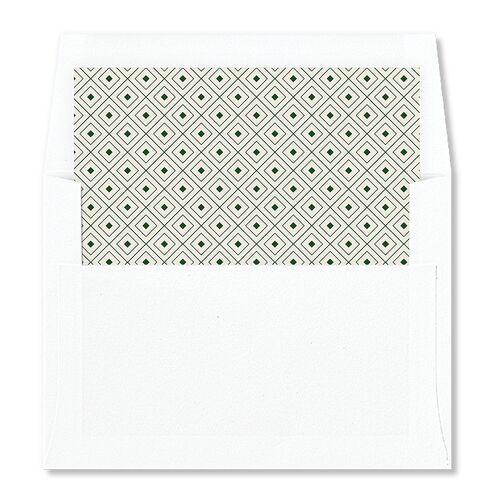 Elegant Diamond Pattern Envelope Liners Dark Emerald Standard
