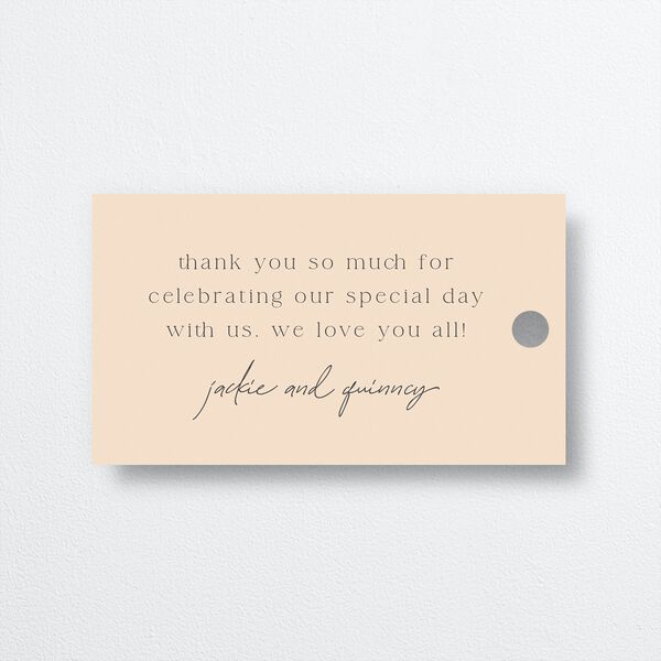 Rattan Sunshine Favor Gift Tags Gold Barely Peach Signature