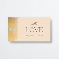 Rattan Sunshine Favor Gift Tags Gold Barely Peach Signature