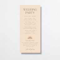 Rattan Sunshine Wedding Programs Gold Barely Peach Signature