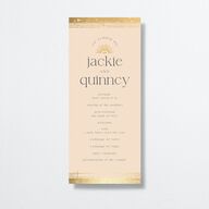 Rattan Sunshine Wedding Programs Gold Barely Peach Signature
