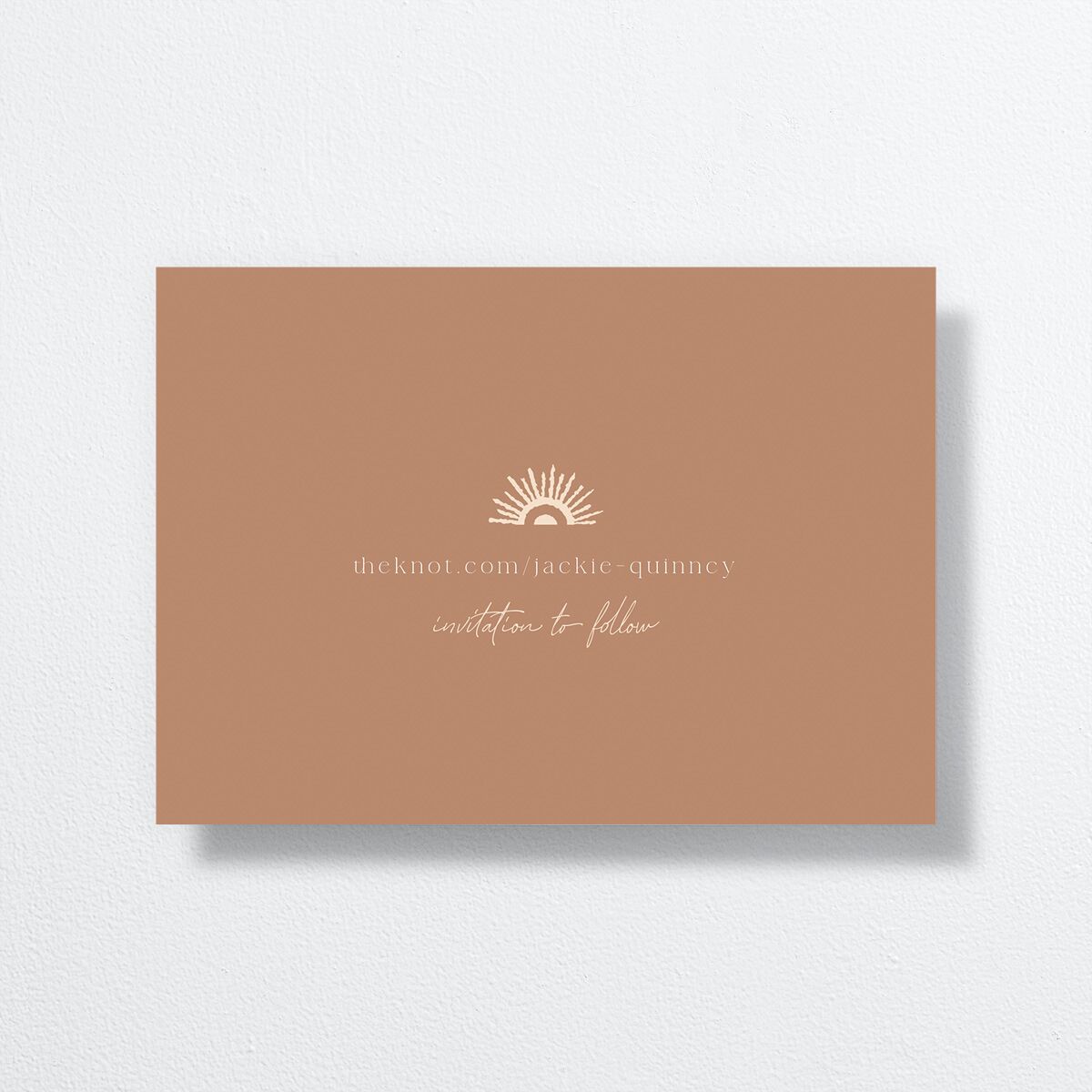 Rattan Sunshine Save the Date Cards back