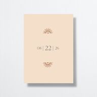 Rattan Sunshine Wedding Invitations Rose Gold Barely Peach Signature No