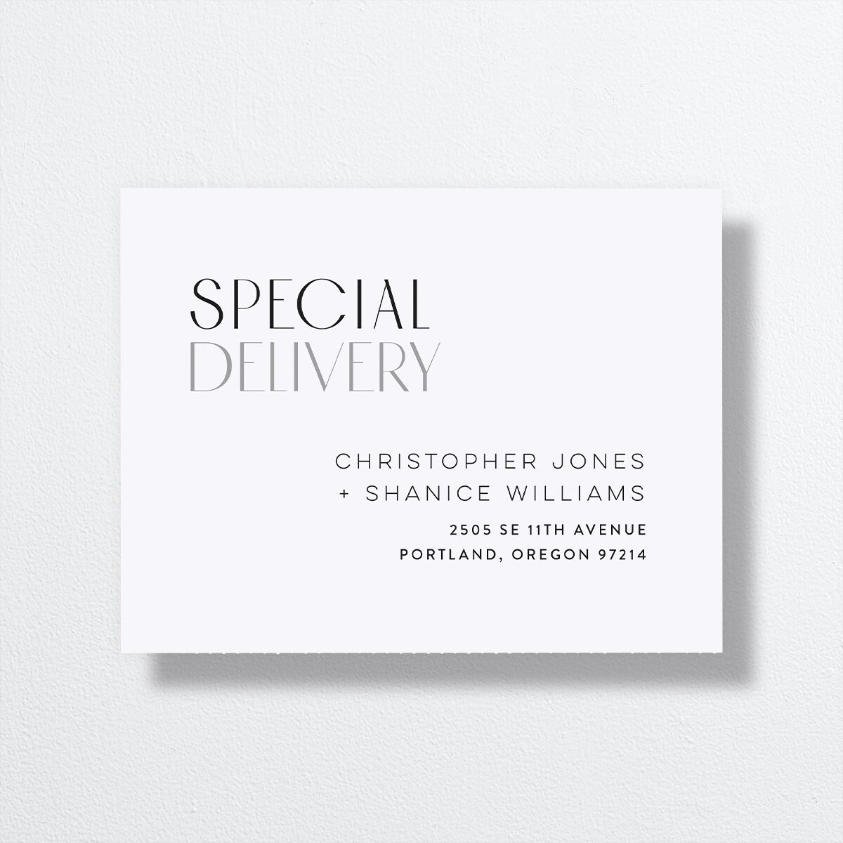Real Talk All-in-One Wedding Invitations address-recipient