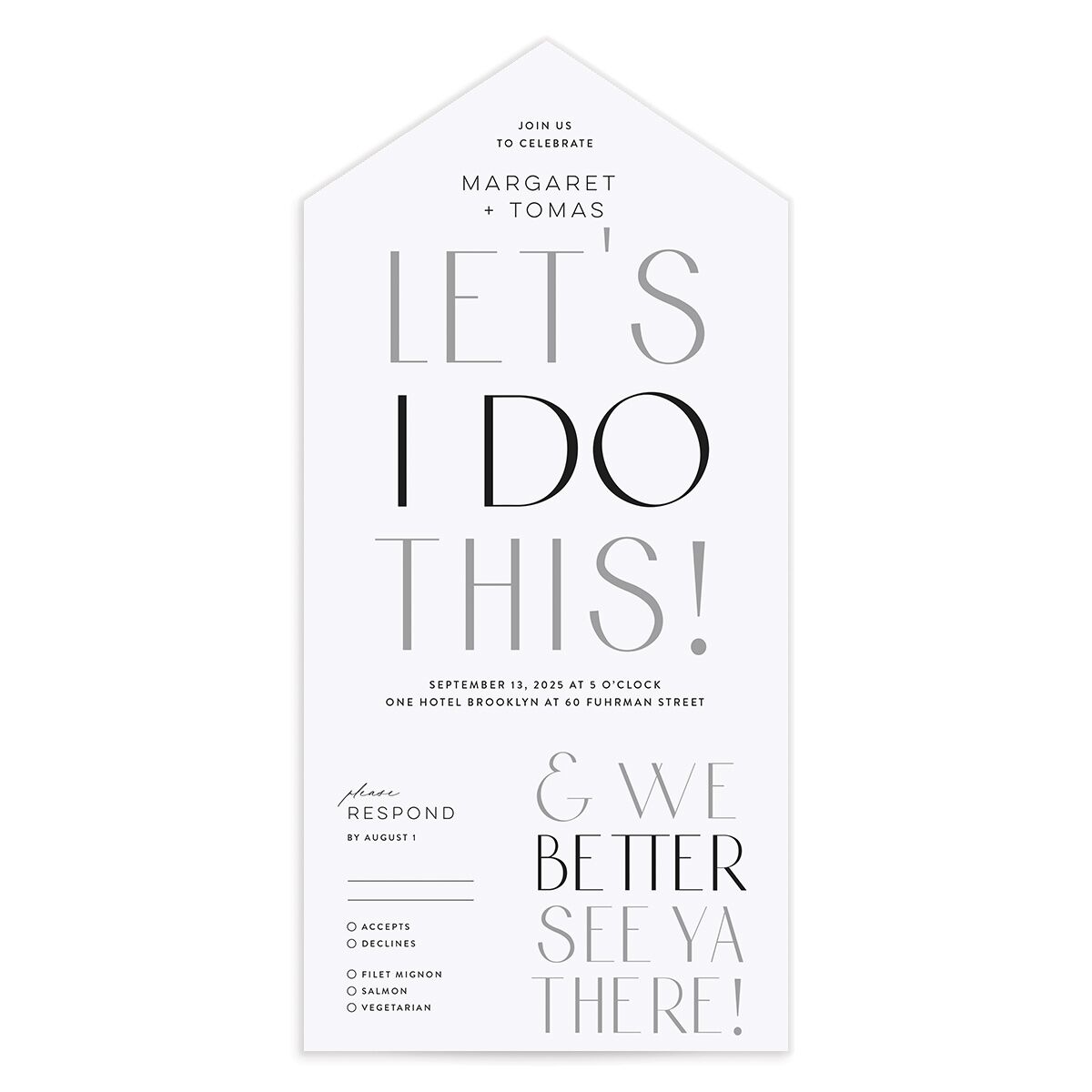 Real Talk All-in-One Wedding Invitations