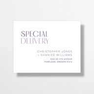 Real Talk All-in-One Wedding Invitations Sheer Lilac Signature Light Both Recipient and Return Addresses No