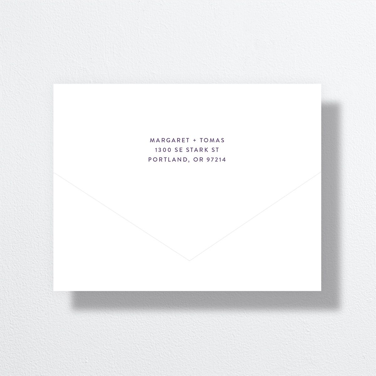 Real Talk All-in-One Wedding Invitations Sheer Lilac Signature Light Both Recipient and Return Addresses No