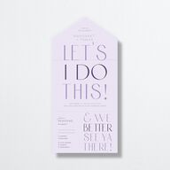 Real Talk All-in-One Wedding Invitations Sheer Lilac Signature Light Both Recipient and Return Addresses No