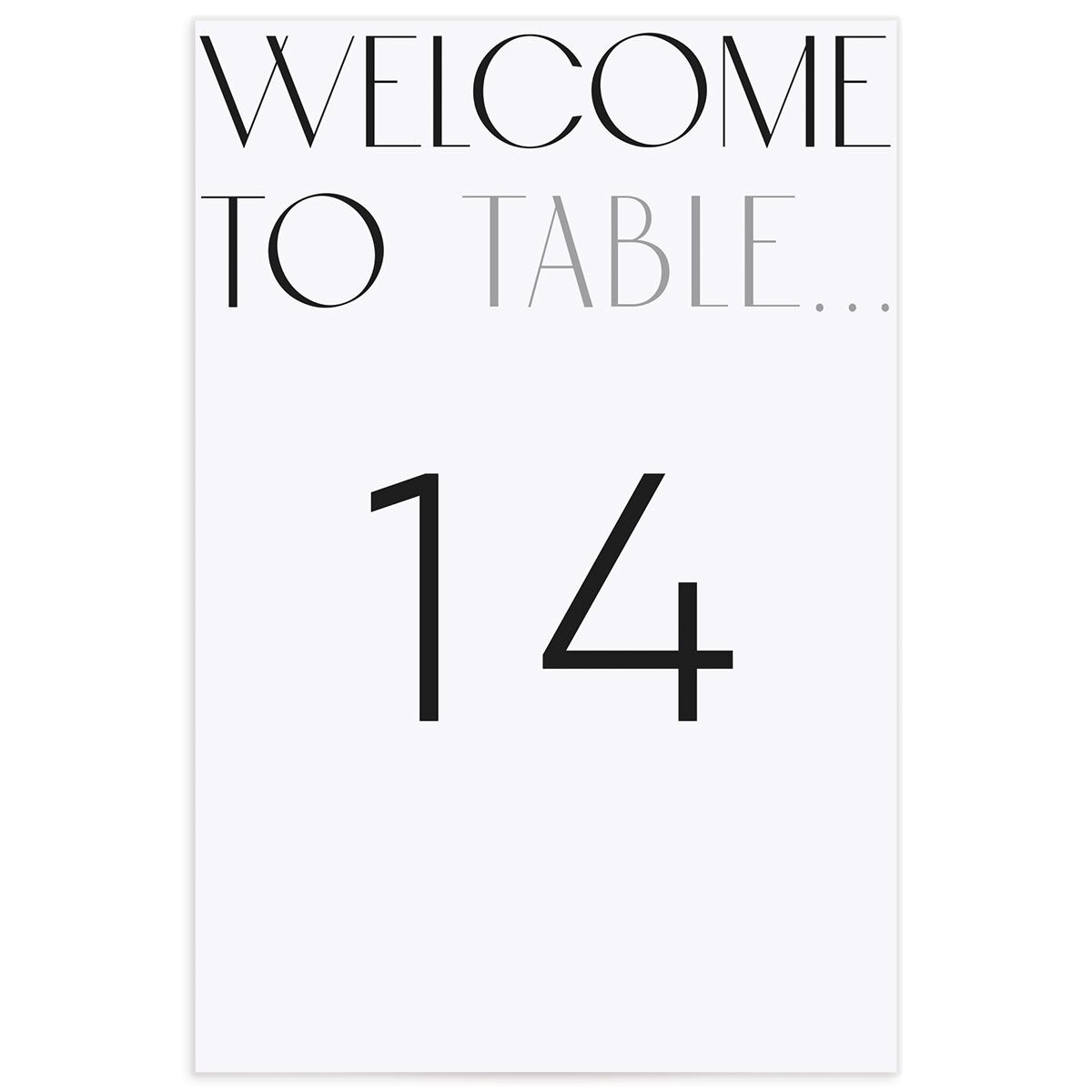 Real Talk Table Numbers Cotton Signature