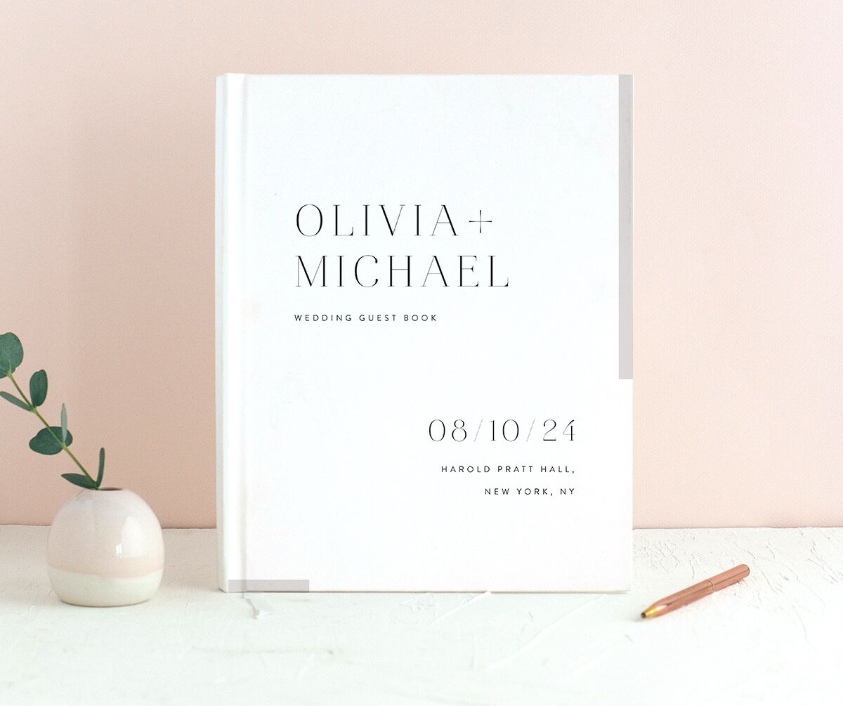 Bar Accent Wedding Guest Book — view 1