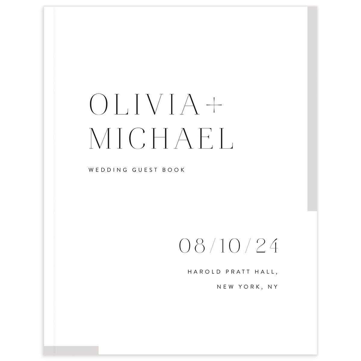 Bar Accent Wedding Guest Book