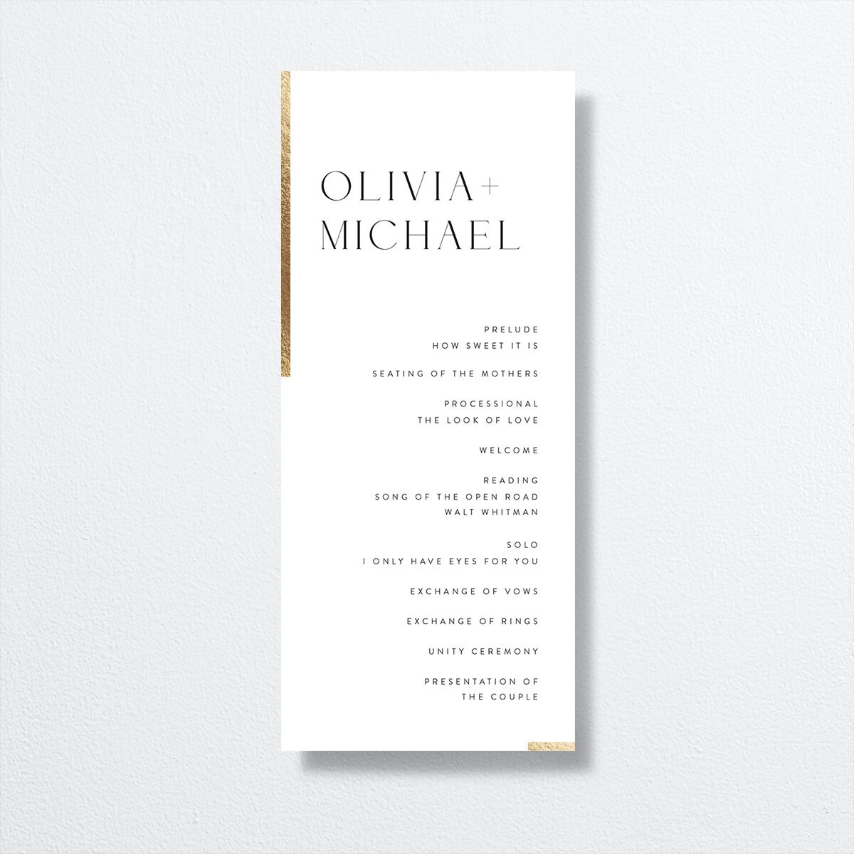Bar Accent Wedding Programs — view 1