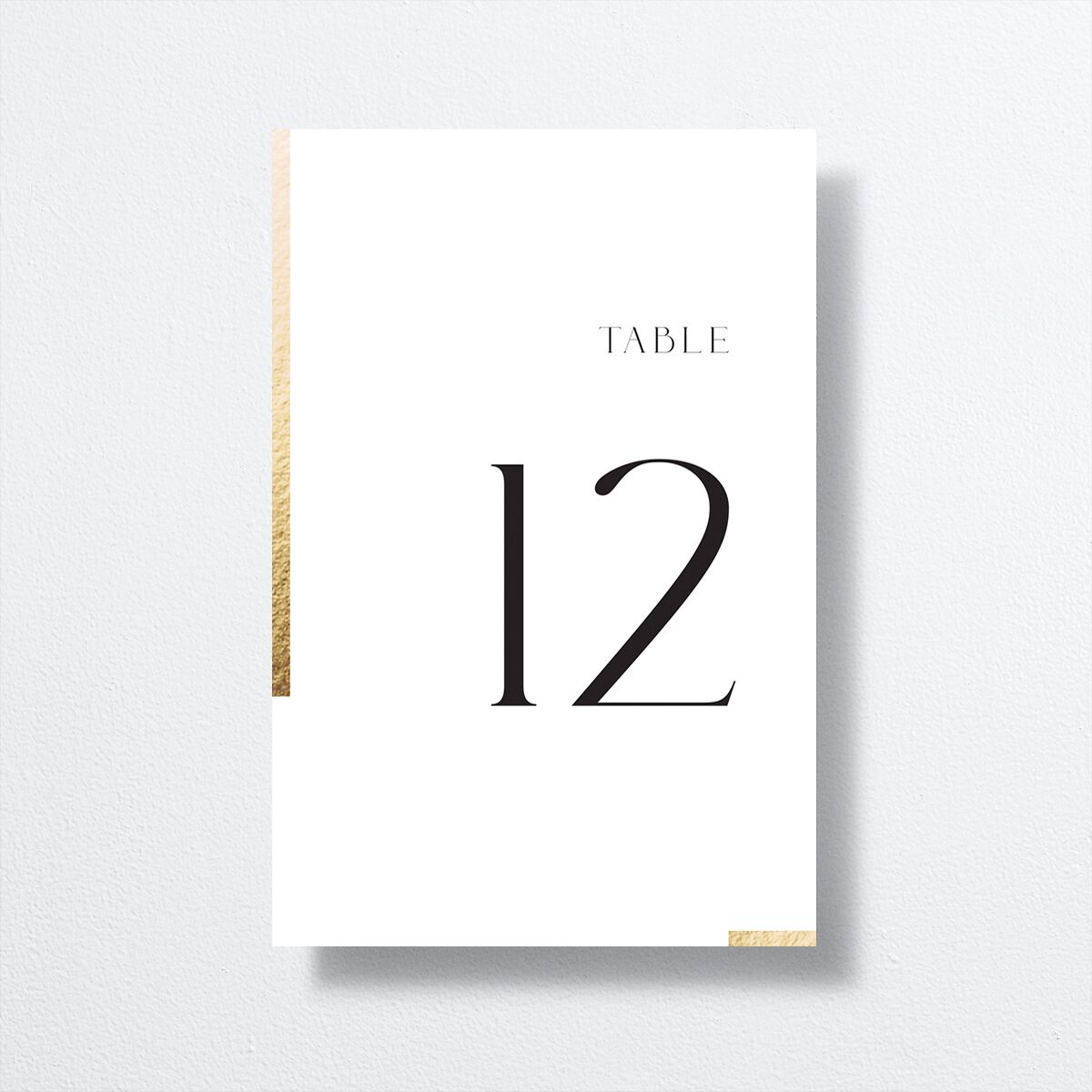 Bar Accent Table Numbers Gold Pure White Signature