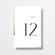Bar Accent Table Numbers Gold Pure White Signature