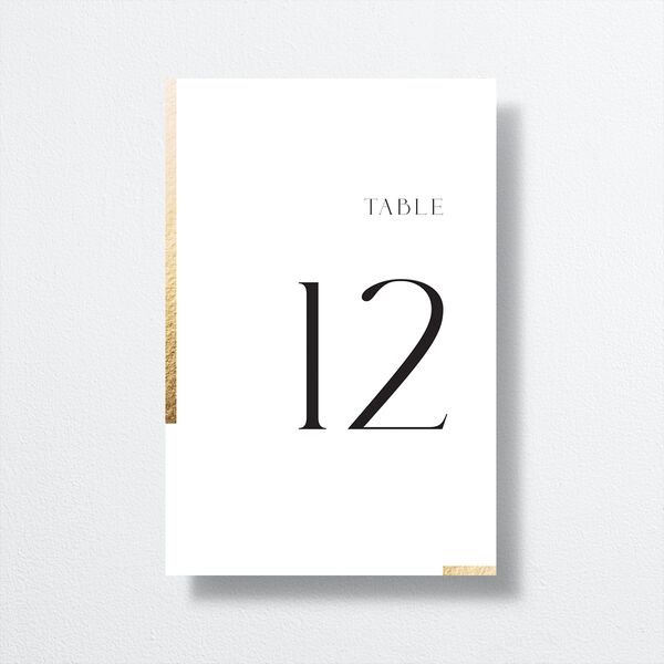 Bar Accent Table Numbers Gold Pure White Signature