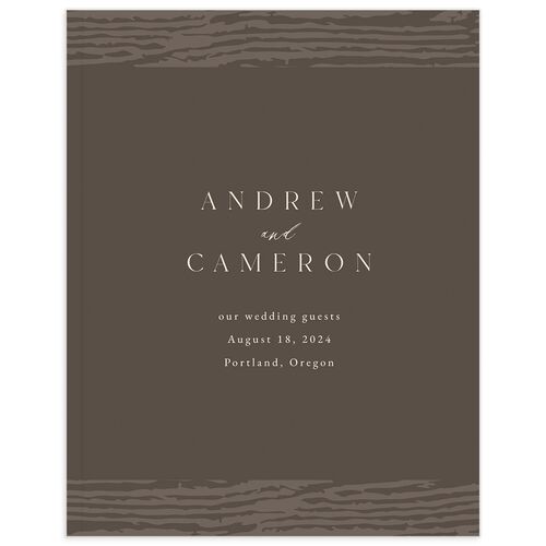 Gilded Rustic Wedding Guest Book Falcon