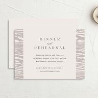 Gilded Rustic Rehearsal Dinner Invitations Champagne Signature