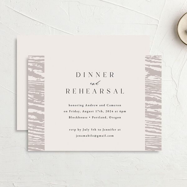 Gilded Rustic Rehearsal Dinner Invitations Champagne Signature