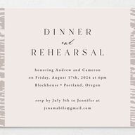Gilded Rustic Rehearsal Dinner Invitations Champagne Signature