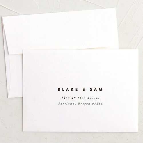 Geometric Patterns Wedding Response Card Standard Envelopes White Standard Burgundy Return Address Signature