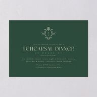 Tartan Crest Rehearsal Dinner Invitations Moody Blue Signature Blank