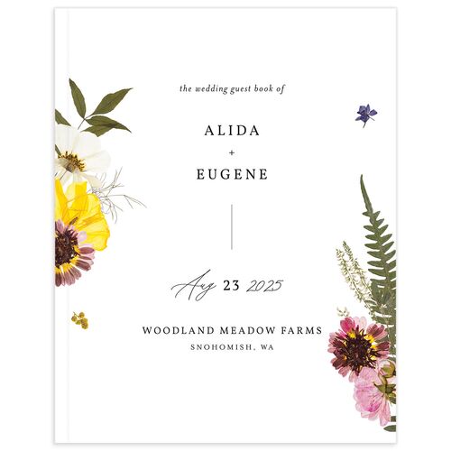 Pressed Flowers Wedding Guest Book