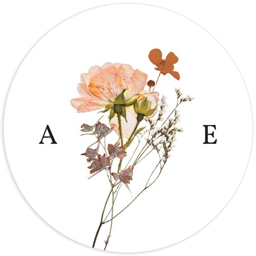 Pressed Flowers Wedding Stickers - 
