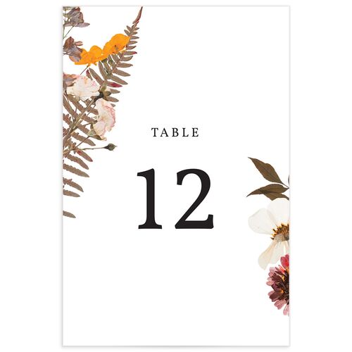 Pressed Flowers Table Numbers - 