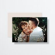 Nouveau Vines Save the Date Cards Gold Sand Signature smooth No