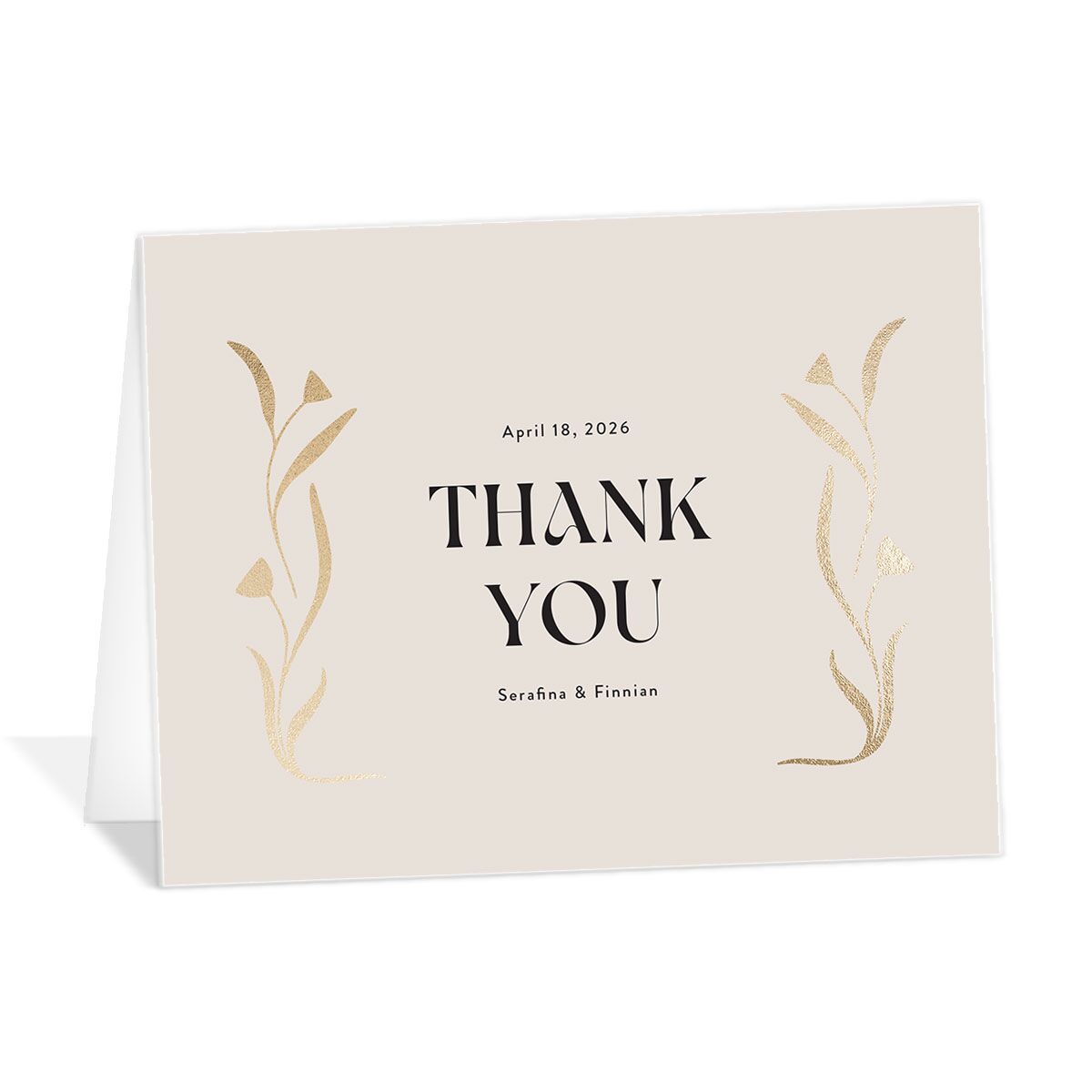Nouveau Vines Thank You Cards