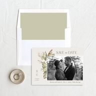 Bohemian Altar Save The Date Cards Pure White Signature smooth No