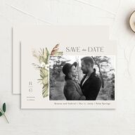 Bohemian Altar Save The Date Cards Pure White Signature smooth No