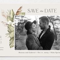 Bohemian Altar Save The Date Cards Pure White Signature smooth No