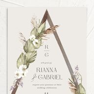 Bohemian Altar Wedding Invitations Pure White Signature No