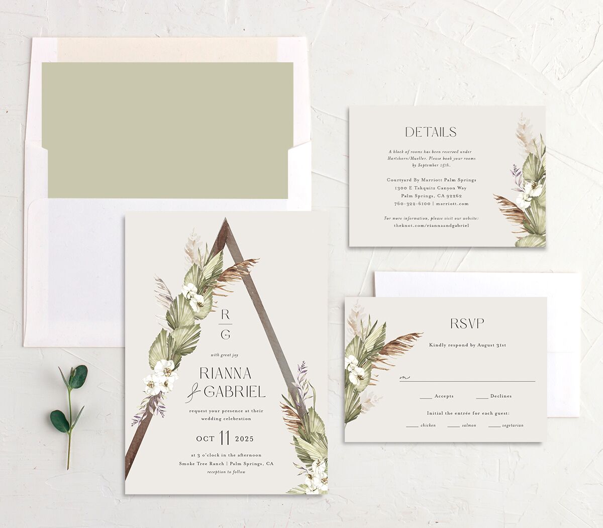 Bohemian Altar Wedding Invitations Pure White Signature No