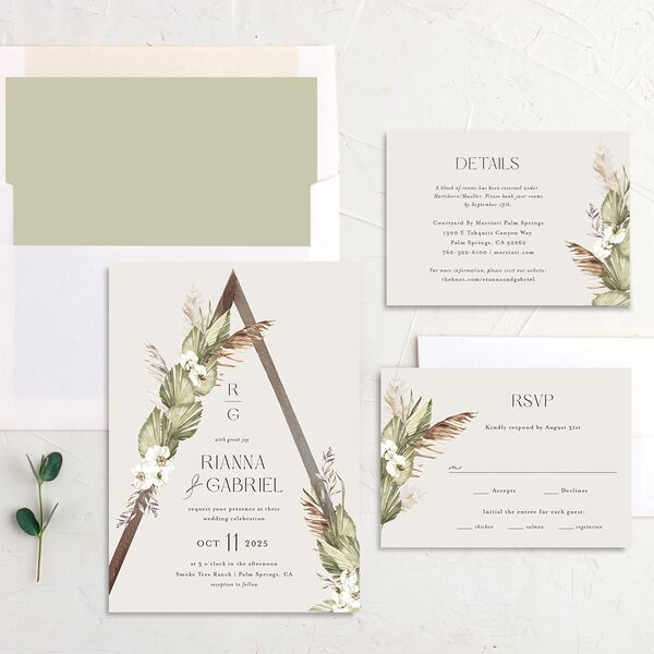Bohemian Altar Wedding Invitations Pure White Signature No