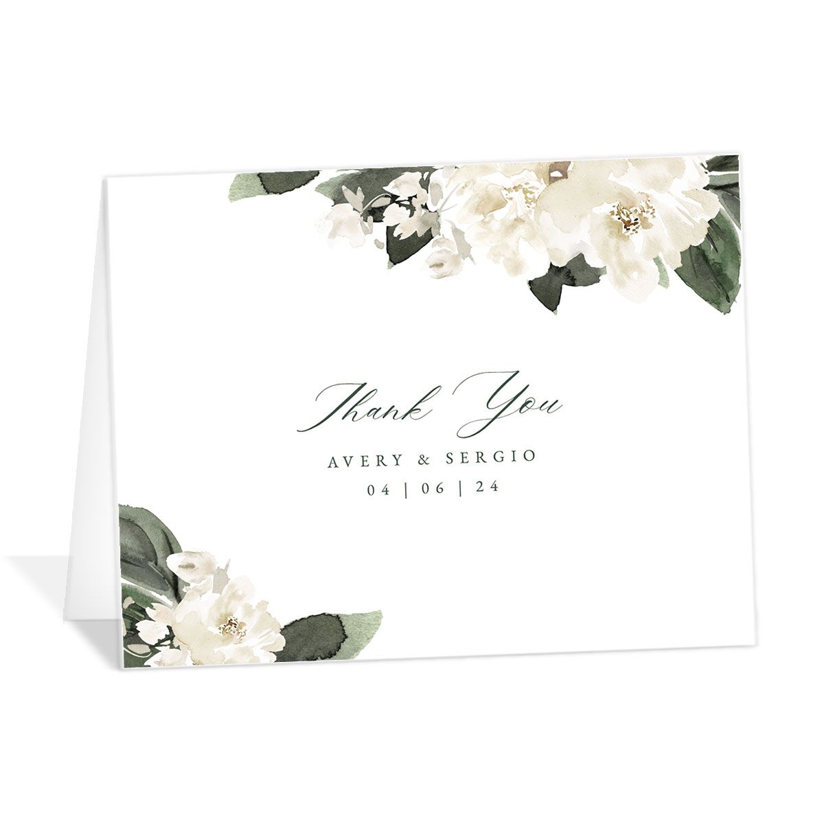 Floral Accent Thank You Cards