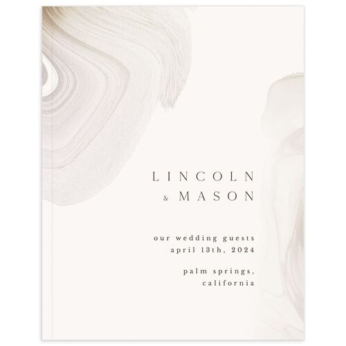 Minimal Ethereal Wedding Guest Book Sand