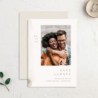 Minimal Ethereal Save The Date Cards Sand Signature smooth No