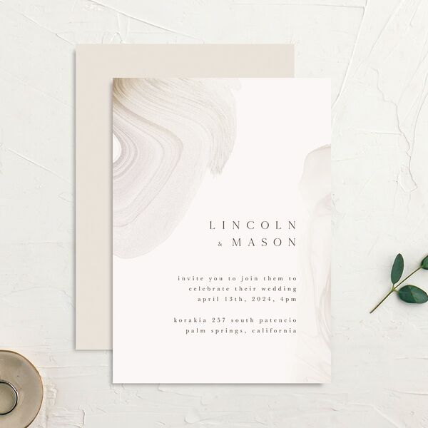 Minimal Ethereal Wedding Invitations Sand Signature No