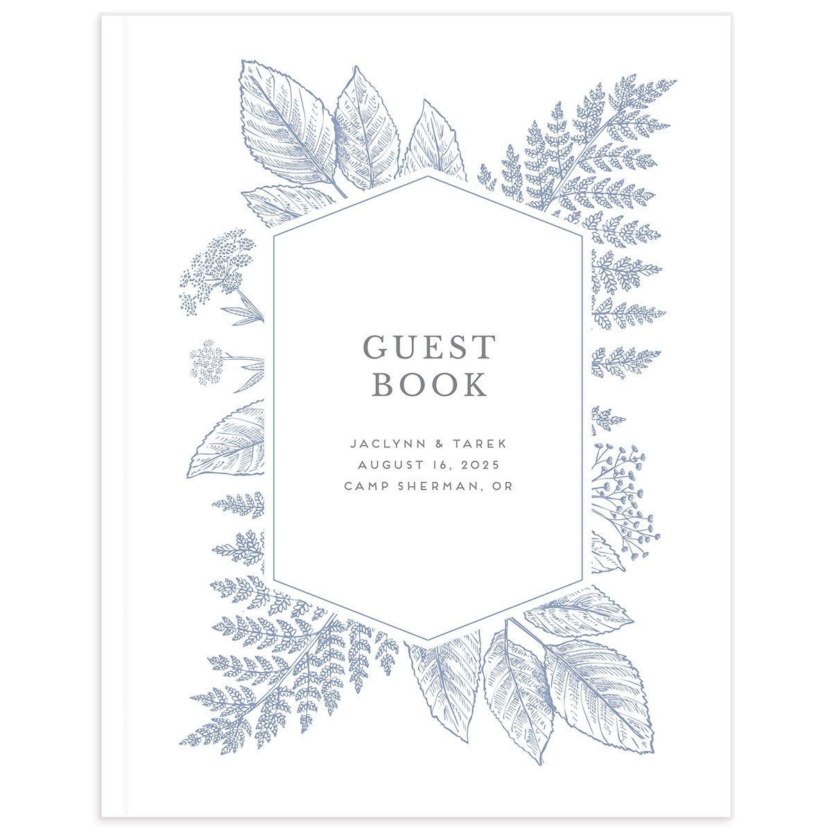 Botanical Frame Wedding Guest Book