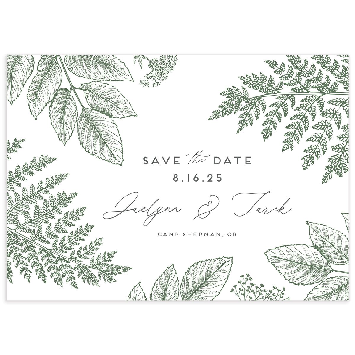 Botanical Frame Save The Date Cards