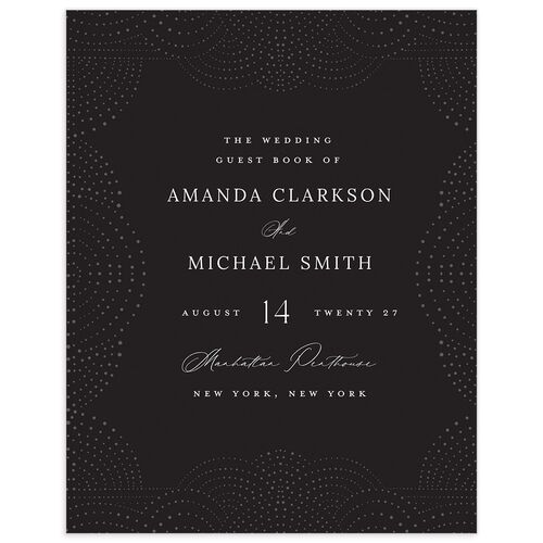Dotted Scallop Wedding Guest Book Licorice