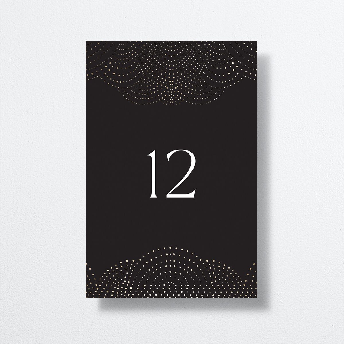 Dotted Scallop Table Numbers Gold Licorice Signature